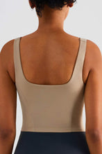 Load image into Gallery viewer, Square Neck Cropped Sports Tank