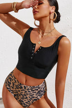 Load image into Gallery viewer, Half Snap Square Neck Tankini Set