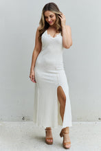 Load image into Gallery viewer, Culture Code Look At Me Full Size Notch Neck Maxi Dress with Slit in Ivory