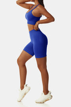 Load image into Gallery viewer, Crisscross Sports Bra and Biker Shorts Set