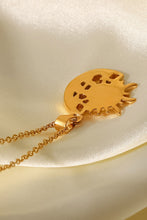 Load image into Gallery viewer, 18K Gold Plated Sun and Moon Pendant Necklace