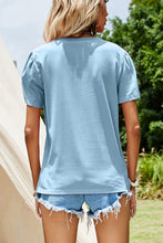 Load image into Gallery viewer, Short Petal Sleeve Crewneck Top