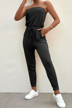 Load image into Gallery viewer, Drawstring Waist Strapless Jogger Jumpsuit