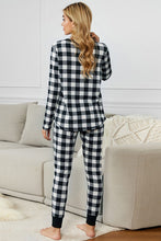 Load image into Gallery viewer, Plaid Tee & Pants Pajama Set