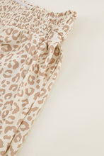 Load image into Gallery viewer, Plus Size Leopard Smocked Wide Leg Pants