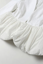 Load image into Gallery viewer, GAWQO Bubble Hem V-Neck Blazer