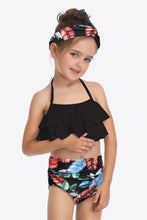 Load image into Gallery viewer, Printed Layered Halter Neck Two-Piece Swim Set