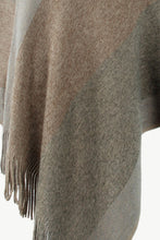 Load image into Gallery viewer, Color Block V-Neck Brushed Poncho