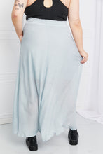 Load image into Gallery viewer, Sweet Lovely by Jen Full Size Leaps and Bounds Slit Maxi Skirt in Misty Blue
