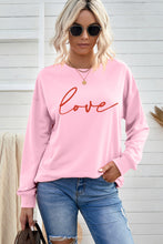 Load image into Gallery viewer, LOVE Dropped Shoulder Sweatshirt