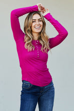Load image into Gallery viewer, Zenana Half-Snap Waffle-Knit Top