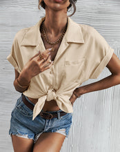 Load image into Gallery viewer, Satin Button Down Collared Shirt