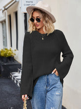 Load image into Gallery viewer, Raglan Sleeve Waffle Knit Sweater