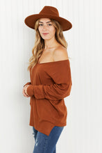 Load image into Gallery viewer, GeeGee Only the Best Full Size Rolled Edge V-Neck Sweater