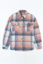 Load image into Gallery viewer, Plaid Dropped Shoulder Shacket
