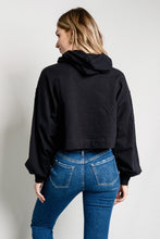 Load image into Gallery viewer, Zenana Full Size Balloon Sleeve Drawstring Detail Cropped Hoodie