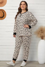 Load image into Gallery viewer, Plus Size Leopard Print Lounge Set