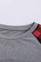 Load image into Gallery viewer, Plaid and Striped Sleeve Top