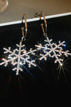 Load image into Gallery viewer, Rhinestone Snowflake-Shaped Earrings