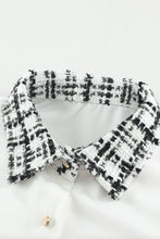 Load image into Gallery viewer, Plaid Trim Button Down Collared Shirt