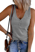 Load image into Gallery viewer, V-Neck Ribbed Tank