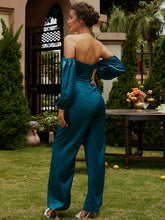Load image into Gallery viewer, Off-Shoulder Wide Leg Jumpsuit