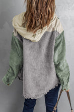 Load image into Gallery viewer, Snap Front Hooded Corduroy Shacket