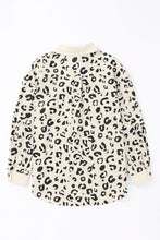 Load image into Gallery viewer, Leopard Curved Hem Corduroy Shirt Jacket