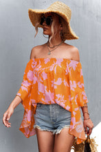 Load image into Gallery viewer, Floral Bell Sleeve Off-Shoulder Blouse