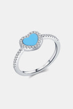 Load image into Gallery viewer, 925 Sterling Silver Artificial Turquoise Ring