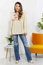 Load image into Gallery viewer, ODDI Full Size Just Like Mama Embroidered Blouse