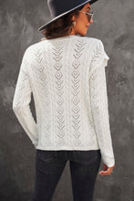 Load image into Gallery viewer, Button Front Ruffle Trim V-Neck Cardigan