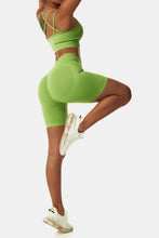 Load image into Gallery viewer, Crisscross Sports Bra and Biker Shorts Set