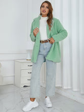 Load image into Gallery viewer, Buttoned Longline Sherpa Jacket