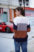 Load image into Gallery viewer, Striped Crewneck Long Sleeve Pullover Sweater