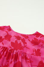 Load image into Gallery viewer, Floral Ruffled Tie Back High-Low Blouse