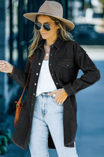 Load image into Gallery viewer, Corduroy Button Down Longline Shirt Jacket