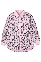 Load image into Gallery viewer, Leopard Curved Hem Corduroy Shirt Jacket