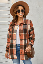 Load image into Gallery viewer, Double Take Plaid Dropped Shoulder Pocketed Shirt Jacket