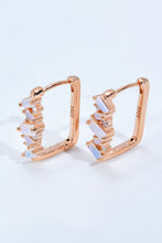 Load image into Gallery viewer, 925 Sterling Silver Rectangle Natural Moonstone Earrings