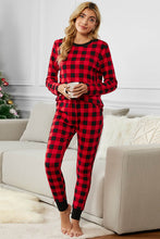Load image into Gallery viewer, Plaid Tee & Pants Pajama Set