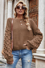Load image into Gallery viewer, Weekend Style Rib-Knit Dropped Shoulder Sweater