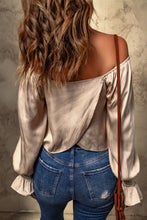 Load image into Gallery viewer, Smocked Flounce Sleeve Off-Shoulder Blouse
