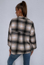 Load image into Gallery viewer, Plaid Pocketed Button Down Shirt