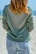 Load image into Gallery viewer, Waffle-Knit Dropped Shoulder Top