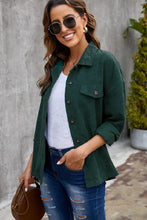 Load image into Gallery viewer, Corduroy Long Sleeve Button-up Shirt Jacket