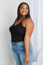Load image into Gallery viewer, Zenana Full Size V-Neck Ribbed Cami in Black