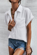 Load image into Gallery viewer, Satin Button Down Collared Shirt