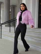 Load image into Gallery viewer, Open Front Faux Fur Cropped Jacket