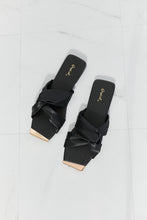 Load image into Gallery viewer, Qupid Ladies' Lunch Square Toe Crisscross Slide